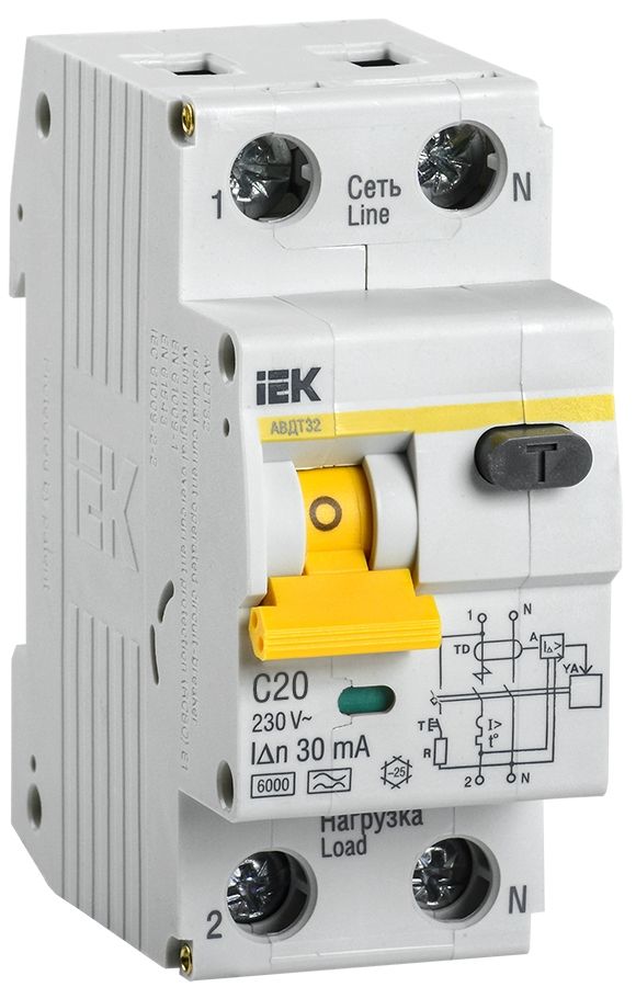 IEK  АВДТ 32 C20 - Автоматический Выключатель Дифф. тока