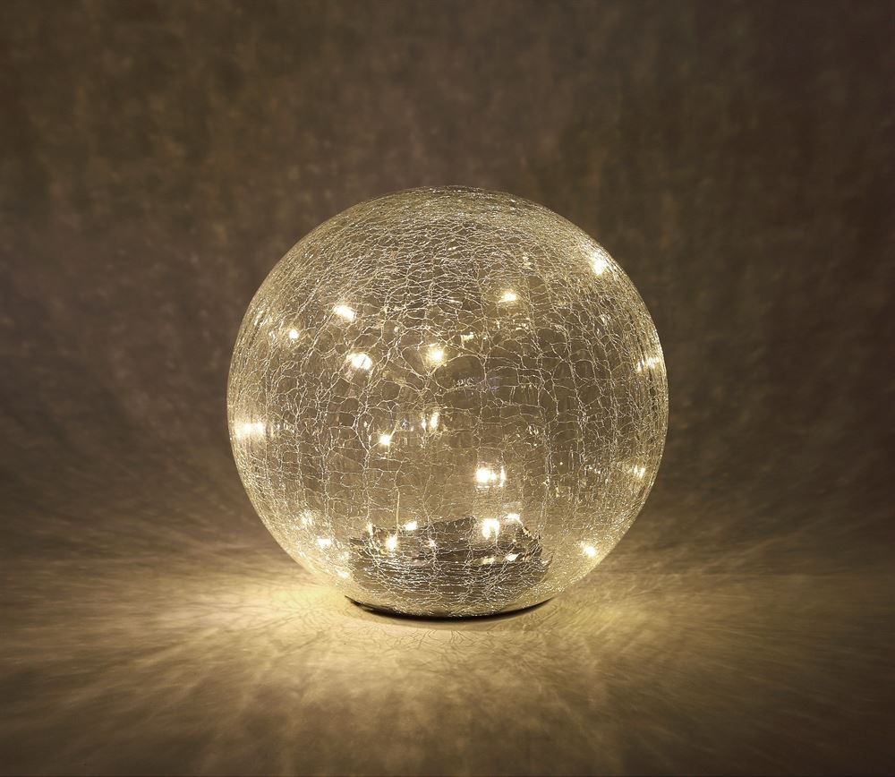 ЭРА ERASF08-25  Садовый светильник Шар на солнечной батарее, 20 LED 20 cм (8/32)