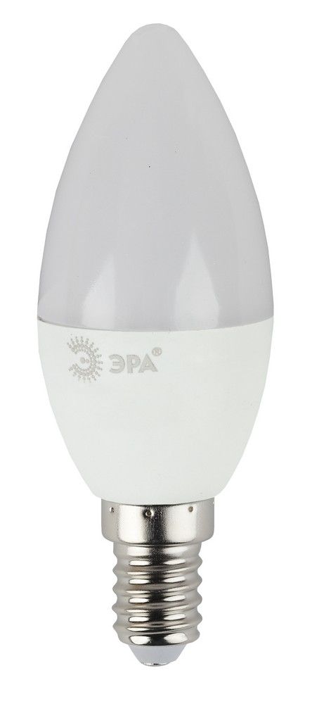 ЭРА QX LED-6 Ват-В35-4000K-E14 Лампа светодиодная свеча  (арт.B35-7W-840-E14) 10/100