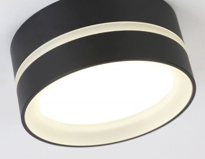 Ambrella Светильник накладной TN5389 SBK/FR черный песок/белый матовый GX53 IP44 D85*41