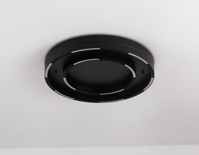 Ambrella Светильник потолочный светодиодный FL5822 BK черный 55W 3000K/4200K/6400K D600*75 (без ПДУ)