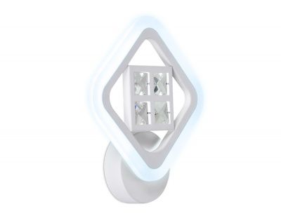 Ambrella FA284 WH Настенный светодиодный светильник с хрусталем белый 15W 260*230*60
