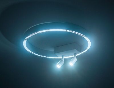 Ambrella Светильник потолочный светодиодный FL5805/1+2 WH белый 25W 3000K/4200K/6400K D400*95 (без ПДУ)
