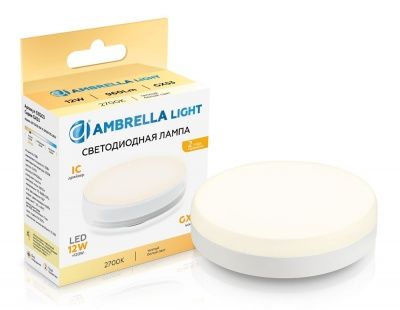 Ambrella 531203 Лампа светодиодная LED GX53 12W IC 2700K 175-265V