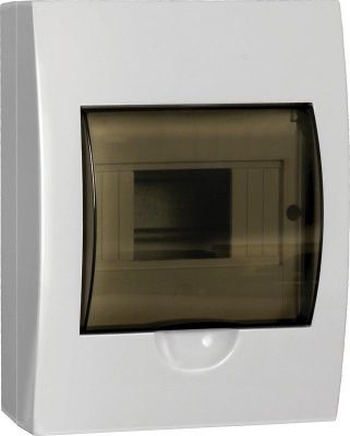 GENERICA Корпус пластиковый ЩРН-П-6 черн. прозр. дверь IP41 (1 / / 20)