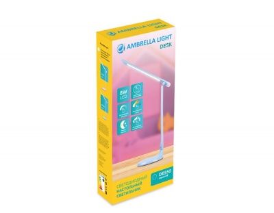 Ambrella DE550 BL голубой LED 3000-6400K 8W Настольная светодиодная лампа с ночником