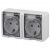 ЭРА Эксперт 11-2403-01 Розетка двойная с заземлением 2x2P+E, IP54,16A-250V, ОУ, Эксперт, белый (1 / 8 / 80) ЭРА Эксперт 11-2403-01 Розетка двойная с заземлением 2x2P+E, IP54,16A-250V, ОУ, Эксперт, белый (1 / 8 / 80)