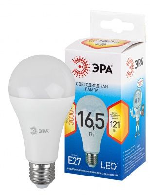 ЭРА QX LED A65-16,5Вт-2700K-E27 Лампа светодиодная груша (арт.A65-25W-827-E27) (тепл свет)