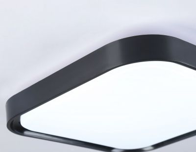 Ambrella FZ1262 BK Свет-ник потолочный светод-ный черный 18W 250*250*60 (Без ПДУ) 5000K - хол. дневн. свет