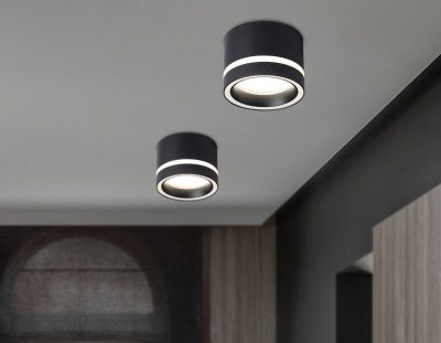 Ambrella TN5246 BK Накладной точечный светильник GX53 черный GX53 max 12W D85*62