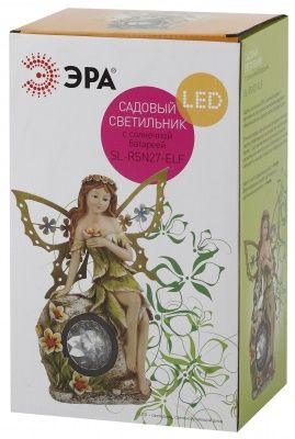 ЭРА Садовый светильник SL-RSN27-ELF    на солнечной батарее, полистоун, цветной, 27 см