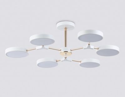 Ambrella FL516333/6 WH/FGD Светильник светодиодный подвесной белый/золото 108W 3000-6000K D780*210 (без ПДУ)