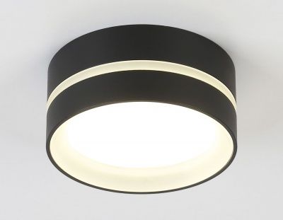 Ambrella Светильник накладной TN5389 SBK/FR черный песок/белый матовый GX53 IP44 D85*41