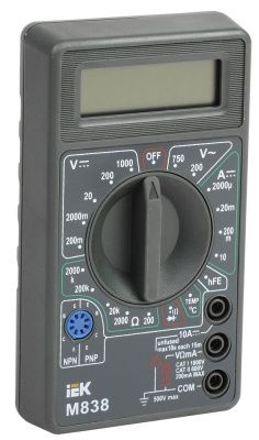 IEK Мультиметр цифровой Universal M838 (1/ 30 /60/ 1200)