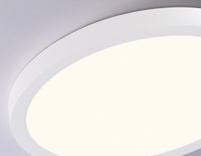 Ambrella FZ1903 WH Свет-ник светод-ный ультратонкий белый IP54 20W 3000K-6500K CCT-переключатель D300*25 (Без ПДУ) 3000K - тепл. бел. свет