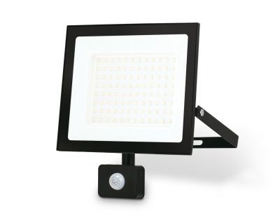 Ambrella ST8118 BK Прожектор светодиодный с датчиком движения черный IP65 LED 6500K 100W 208*178*31