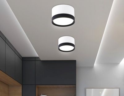 Ambrella TN52353 WH/BK Накладной точечный светильник GX53 белый/черный GX53 max D82*50