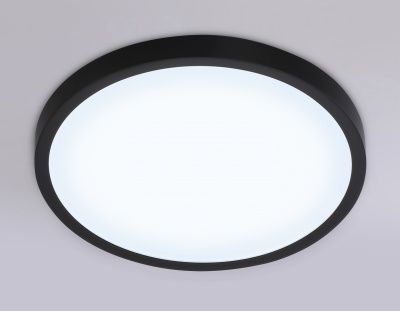 Ambrella FZ1953 BK Свет-ник светод-ный ультратонкий черный IP54 20W D270*15 (Без ПДУ) 5000K - хол. дневн. свет