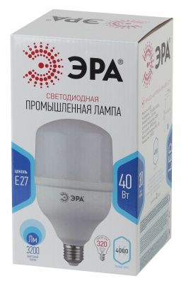 ЭРА STD LED POWER T120-40W-4000-E27 Ламп. светод-ная колокол 40W 4000K - нейтр. бел. свет (1 / 1 / 20)