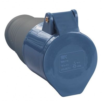 IEK Розетка перенос. ССИ-223 32А-6ч 220V 2P+PE IP44 (1 / 10 / 60)