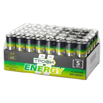 Трофи ENERGY LR6-40 bulk ECO батарейка щелочная (40 / 40 / 720)