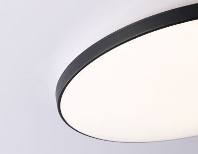 Ambrella FZ1226 BK Свет-ник потолочный светод-ный черный IP44 24W D372*55 (Без ПДУ) 4200K - нейтр. бел. свет