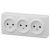 ЭРА Эксперт 11-2207-01 Розетка тройная без заземления 3x2P, IP20,16A-250V, ОУ, белый (1 / 8 / 80)